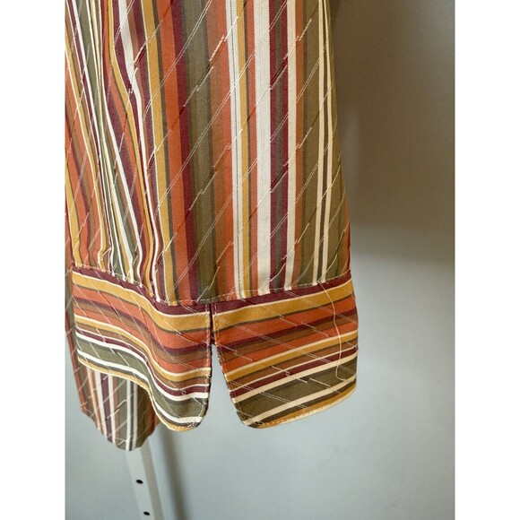 Alfred Dunner Women’s 24W Striped Button Front Shirt Top 3/4 Sleeve Cotton Blend - Picture 8 of 10